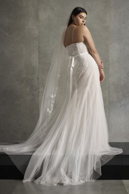 Asymmetric Tall Wedding Dress 4XLVW351553