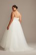 Crystal Floral Bodice Tall Plus Wedding Dress 4XLWG3996