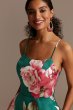 Floral Mikado Spaghetti Strap Racerback Gown 5887JX2B