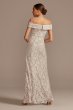 Off the Shoulder Lace Gown with Embellished Detail 81122267