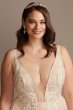 Bead Brocade Sequin Layer Plus Size Wedding Dress 9SWG836