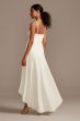 Scalloped V-Neck Dress with High Low Hem C45071DDNE
