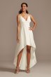Scalloped V-Neck Dress with High Low Hem C45071DDNE