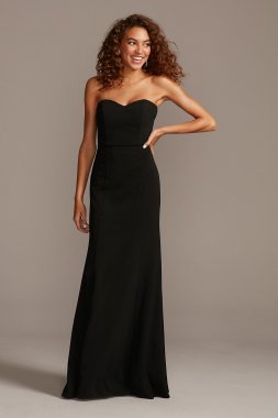 Sweetheart Strapless Stretch Crepe Dress DS270075