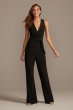 Jersey V-Neck Wrap Front suit with Tie Belt Bridesmaid Dress DS270092