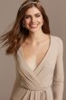 Long Sleeve Wrap Georgette Bridesmaid Dress F20172