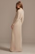 Long Sleeve Wrap Georgette Bridesmaid Dress F20172