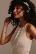 High Neck Pleated Short Length Bridesmaid Dress F20174