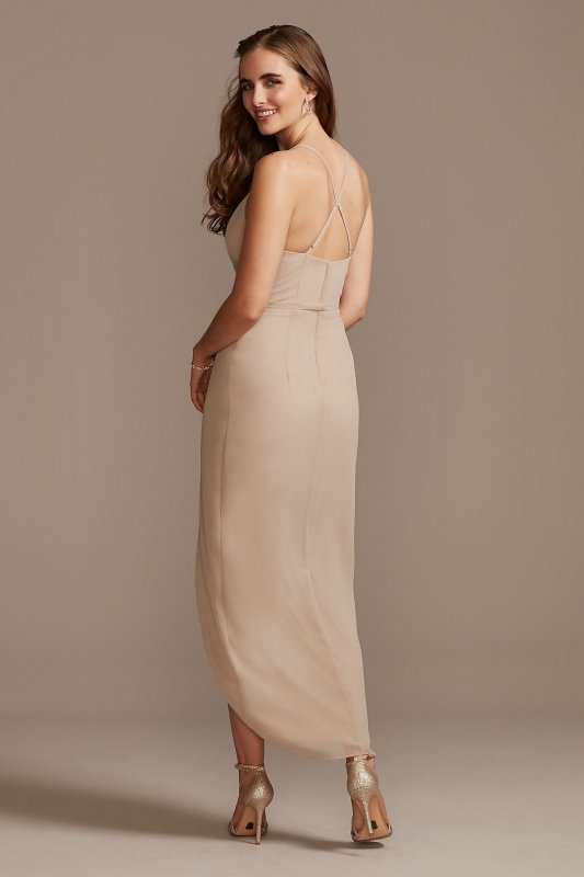 Tulip Hem Chiffon Midi Bridesmaid Dress F20175