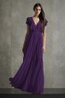 Flutter Sleeve V-Neck Tiered Bridesmaid Dress VW360528