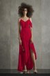 Asymmetric Ruffle Spaghetti Strap Bridesmaid Dress VW360531