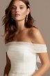 Off the Shoulder Pleated Tulle Wedding Dress WG3976