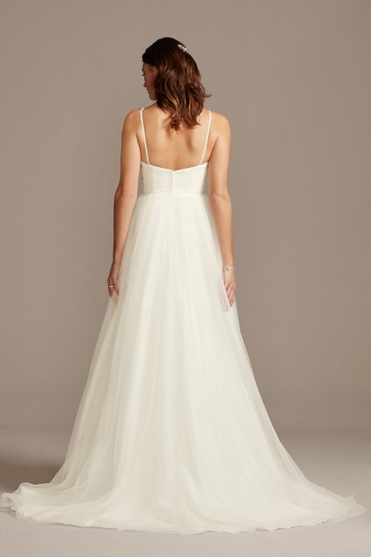 Spaghetti Strap Pleated Tulle Wedding Dress Collection WG3994