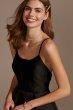 Satin High-Low Banded Dress with Spaghetti Straps X44272QB4