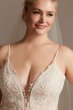 Beaded Applique Tall Plus Wedding Dress with Swags 4XL8CWG875