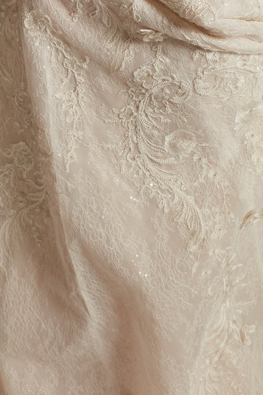 Beaded Applique Tall Plus Wedding Dress with Swags 4XL8CWG875