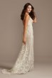 3D Leaves Applique Lace V-Neck Tall Wedding Dress 4XLMS251223