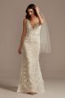 3D Leaves Applique Lace V-Neck Tall Wedding Dress 4XLMS251223