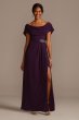 Matte Jersey Pleated Cowlneck Sheath Dress Alex Evenings 81351491D