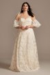 Plus Size Wedding Dress with Removable Sleeves 8MS161231