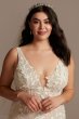 3D Leaves Applique Lace Plus Size Wedding Dress 8MS251223