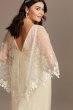 Lace Plus Size Wedding Dress with Trimmed Capelet 8MS251224