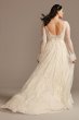 Long Sleeve Chantilly Lace Plus Size Wedding Dress 8MS251227