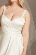 Satin Asymmetric Tulle Hem Plus Size Wedding Dress 9WG4006