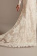 Large Floral Lace Long Sleeve Wedding Dress MS161225
