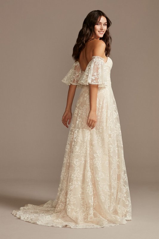 Corset Lace Wedding Dress with Removable Sleeves MS161231