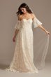 Corset Lace Wedding Dress with Removable Sleeves MS161231
