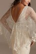 Lace Wedding Dress with Crochet Trim Capelet MS251224