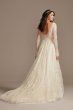Illusion Long Sleeve Chantilly Lace Wedding Dress MS251227