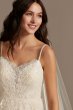 Pleated Lace Wedding Dress with Caged Tulle Skirt MS251229