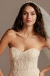 Floral Beaded Wedding Dress with Removable Sleeves MS251234