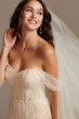Floral Beaded Wedding Dress with Removable Sleeves MS251234