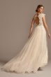Illusion Cap Sleeve Lace Appliqued Wedding Dress SWG862