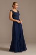 Illusion Cap Sleeve Corded Lace Gown with Crystals WBM19002