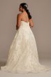 Applique Plus Size Wedding Dress with Button Back 8CWG876