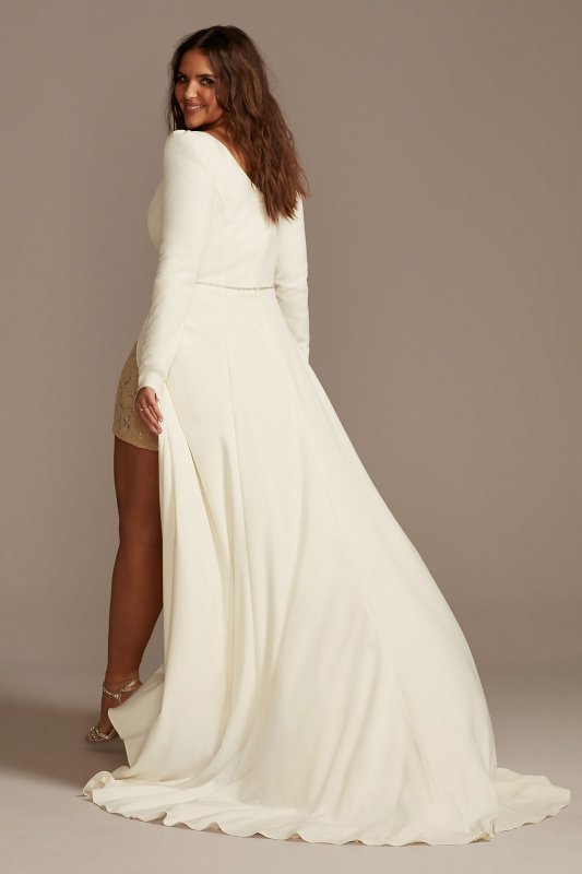 Two Piece Plus Size Wedding Over Dress Romper Set 9SWG869