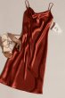 Midi Satin Slip Dress with Spaghetti Straps DS270106