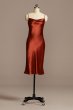 Midi Satin Slip Dress with Spaghetti Straps DS270106