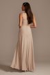 Tank Georgette Cascade Bridesmaid Dress with Slit F20225