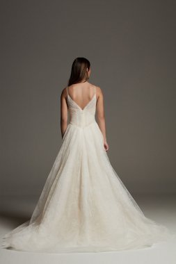 Rose Print Tulle Wedding Dress Wedding Dress VW351593