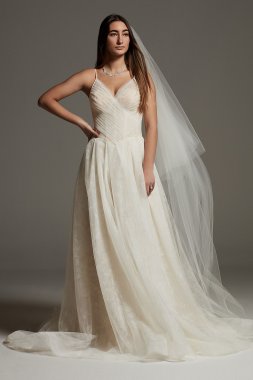 Rose Print Tulle Wedding Dress Wedding Dress VW351593