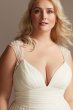 Beaded Cutout Back Chiffon Tall Plus Wedding Dress 4XL9WG4003
