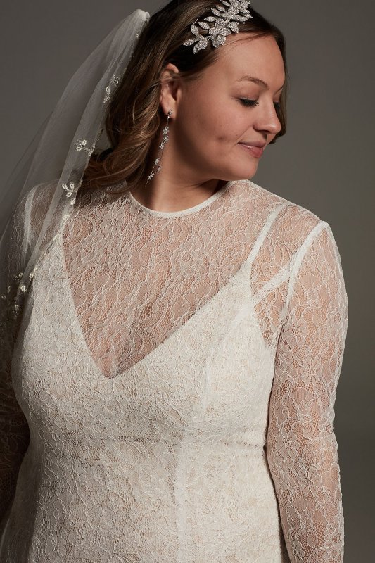 Long Sleeve Lace Plus Overdress 8VW351609