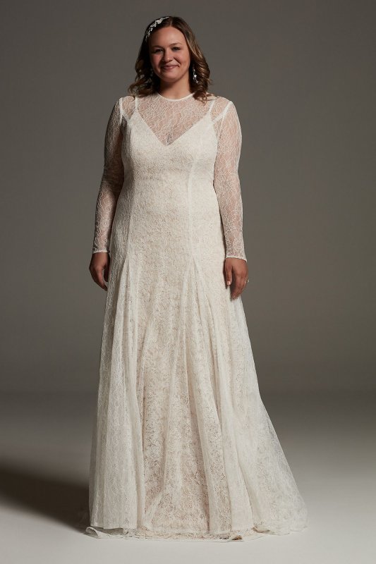 Long Sleeve Lace Plus Overdress 8VW351609