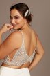 Spaghetti Strap Plus Size Wedding Separates Top 9DS150791