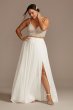 Spaghetti Strap Plus Size Wedding Separates Top 9DS150791